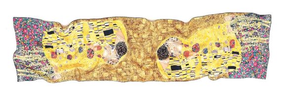 Seidenschal Der Kuss von Gustav Klimt