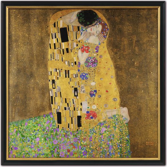 Reproduktion des Bildes "Der Kuss" von Gustav Klimt